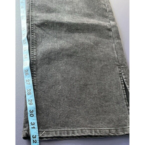 Fashion SuperNova Jean Womens 20 Side‎ Split Black Y2K Denim Straight Leg - Picture 9 of 13